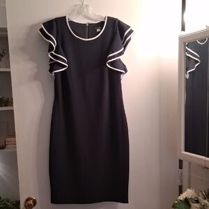 Tommy Hilfiger Navy Dress with White Trim